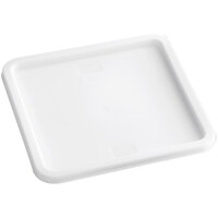 Choice 12, 18, and 22 Qt. White Square Polypropylene Food Storage Container Lid