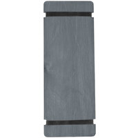 Menu Solutions WDRBB-BA Ash 4 1/4" x 11" Customizable Wood Menu Board with Rubber Band Straps