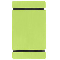 Menu Solutions WDRBB-A Lime 5 1/2" x 8 1/2" Customizable Wood Menu Board with Rubber Band Straps