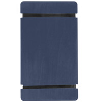 Menu Solutions WDRBB-A Denim 5 1/2" x 8 1/2" Customizable Wood Menu Board with Rubber Band Straps