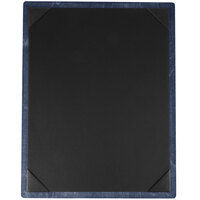 Menu Solutions WDPIX-C Denim 8 1/2" x 11" Customizable Wood Menu Board with Picture Corners