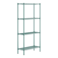 Regency 14" x 36" x 74" NSF Green Epoxy 4-Shelf Kit