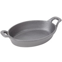 American Metalcraft CIPOV856 25 oz. Pre-Seasoned Mini Cast Iron Oval Casserole Dish