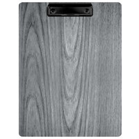 Menu Solutions WDCLIP-C Ash 8 1/2" x 11" Customizable Wood Menu Clip Board