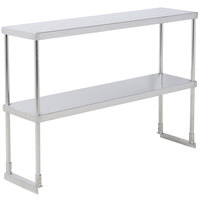 Avantco 178SSDOS4812 Stainless Steel Double Deck Overshelf - 12" x 46 3/4"