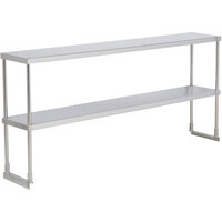 Avantco 178SSDOS7118 Stainless Steel Double Deck Overshelf - 18" x 70 3/8"