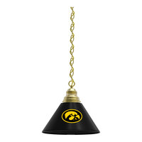 Holland Bar Stool BL1BRIowaUn University of Iowa Logo Pendant Light with Brass Finish - 120V