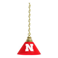 Holland Bar Stool BL1BRNebrUn University of Nebraska Logo Pendant Light with Brass Finish - 120V