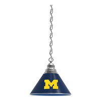 Holland Bar Stool BL1CHMichUn University of Michigan Logo Pendant Light with Chrome Finish - 120V