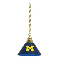 Holland Bar Stool BL1BRMichUn University of Michigan Logo Pendant Light with Brass Finish - 120V