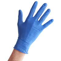 Noble Low Dermatitis Potential Nitrile Blue Exam Grade 4.5 Mil Textured Gloves - Extra Large - 1,000/Case