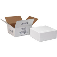 Polar Tech Thermo Chill White Insulated Catering Pan Shipping Box with Foam Container 23 1/8" x 15 1/8" x 7 5/8" - 30/Pallet