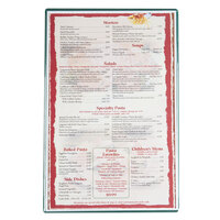 Menu Solutions H500G Hamilton Green 11" x 17" Single Panel Two View Menu Board