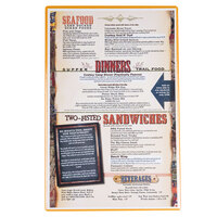 Menu Solutions H500G Hamilton Mandarin 11" x 17" Single Panel Two View Menu Board