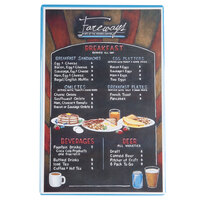 Menu Solutions H500G Hamilton Sky 11" x 17" Single Panel Two View Menu Board