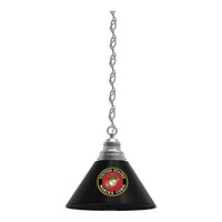 Holland Bar Stool BL1CHMarine United States Marine Corps Logo Pendant Light with Chrome Finish - 120V