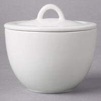 Villeroy & Boch 16-2040-0930 Universal 7.5 oz. White Premium Porcelain Covered Sugar Bowl - 6/Case