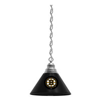 Holland Bar Stool BL1CHBosBru Boston Bruins Logo Pendant Light with Chrome Finish - 120V