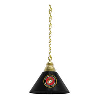 Holland Bar Stool BL1BRMarine United States Marine Corps Logo Pendant Light with Brass Finish - 120V