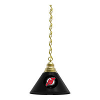 Holland Bar Stool BL1BRNJDevl New Jersey Devils Logo Pendant Light with Brass Finish - 120V