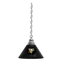 Holland Bar Stool BL1CHPitPen Pittsburgh Penguins Logo Pendant Light with Chrome Finish - 120V