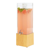 Cal-Mil 1527-3-60 Bamboo 3 Gallon Beverage Dispenser - 8 1/4" x 9 3/4" x 26 3/4"