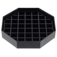 Choice 4" Black Octagonal Drip Tray with Removable Grate