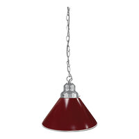 Holland Bar Stool BL1CHBurg Burgundy Pendant Light with Chrome Finish - 120V