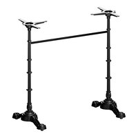 FLAT Tech PT23 22 5/8" x 6 1/2" Black Self-Stabilizing Cast Iron Bar Height Table Base