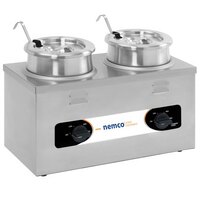 Nemco 6120A Double Well 4 Qt. Countertop Warmer - 120V, 700W