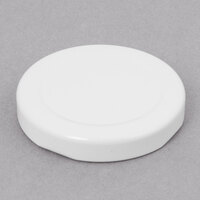 Acopa White Solid Milk Bottle Lid - 12/Case