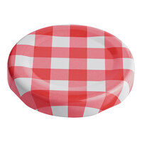 Acopa Red Plaid Milk Bottle Lid - 12/Case