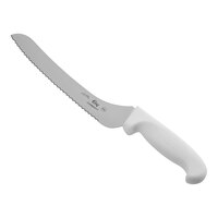 Choice 9" Offset Serrated Edge Bread Knife with White Handle