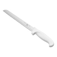 Choice 8" Serrated Edge Bread Knife with White Handle