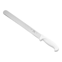 Choice 12" White Straight Edge Slicing Knife