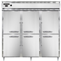 Continental DL3W-SS-HD 78" Half Solid Door Reach-In Heated Holding Cabinet - 3000W