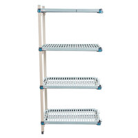 Metro AX456G4 MetroMax 4 Grid 4-Shelf Stationary Shelving Add On Unit - 21" x 48" x 63"