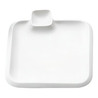 CAC TRY-SQ9 Bone White Party Collection Square Porcelain Plate - 24/Case