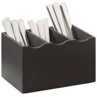 Cal-Mil 1244-96 Midnight Bamboo 3-Compartment Flatware Organizer