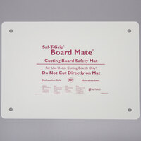 San Jamar CBM1318 Saf-T-Grip Board-Mate 18" x 13" White Cutting Board Mat