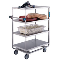 Lakeside Heavy-Duty Stainless Steel Four Shelf Utility Cart - 21 1/2" x 38 1/2" x 49 1/8"