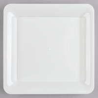 Fineline SQ4010.WH Platter Pleasers 10" x 10" White Plastic Square Cater Tray - 25/Case