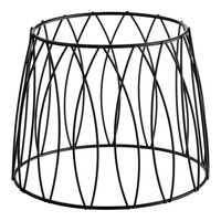 Acopa 7" Round Black Patterned Metal Display Stand