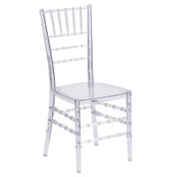 Flash Furniture BH-ICE-CRYSTAL-GG Elegance Chiavari Transparent Polycarbonate Outdoor / Indoor Stackable Chair