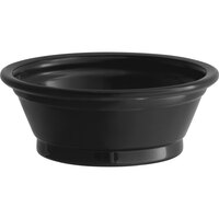 Choice 0.5 oz. Black Plastic Souffle Cup / Portion Cup - 100/Pack