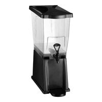 Choice 3 Gallon Black Slim Beverage / Juice Dispenser