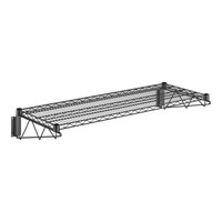 Regency 18" x 48" Black Epoxy Wire Wall Mount Shelf