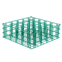 25 Compartment Catering Glassware Basket - 3 1/2" x 3 1/2" x 6" Compartments