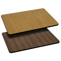 Flash Furniture Natural / Walnut Reversible Laminated Rectangular Table Top