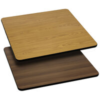 Flash Furniture Natural / Walnut Reversible Laminated Square Table Top